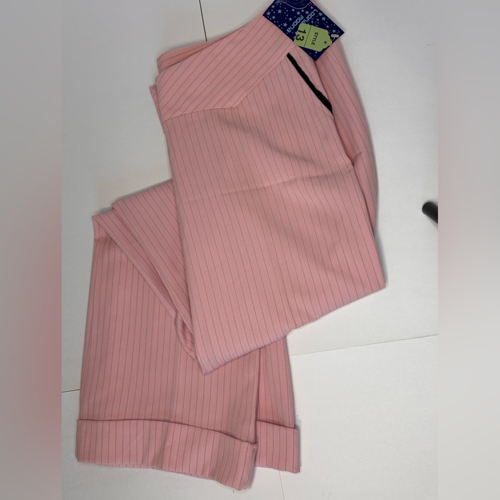 Loona Moona pink pinstripe pants with pockets